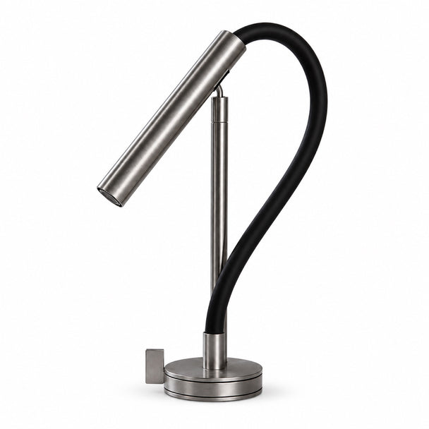 FILER Gunmetal flexible-neck dual-mode basin faucet on white background