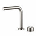 FILER brushed silver brass two-hole basin faucet — white-background product view