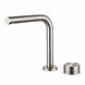 FILER brushed silver brass two-hole basin faucet — white-background product view