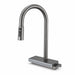 FILER gunmetal rain-curtain pull-out kitchen faucet on white background