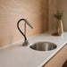 FILER flexible-neck dual-mode basin faucet with undermount stainless-steel basin