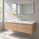 FILER brushed silver brass two-hole basin faucet — wide bathroom vanity scene