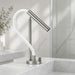 FILER brushed-nickel flexible-neck basin faucet with translucent white tube