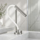 FILER brushed-nickel flexible-neck basin faucet with translucent white tube