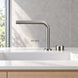 FILER brushed silver brass two-hole basin faucet — 360-degree swivel illustration