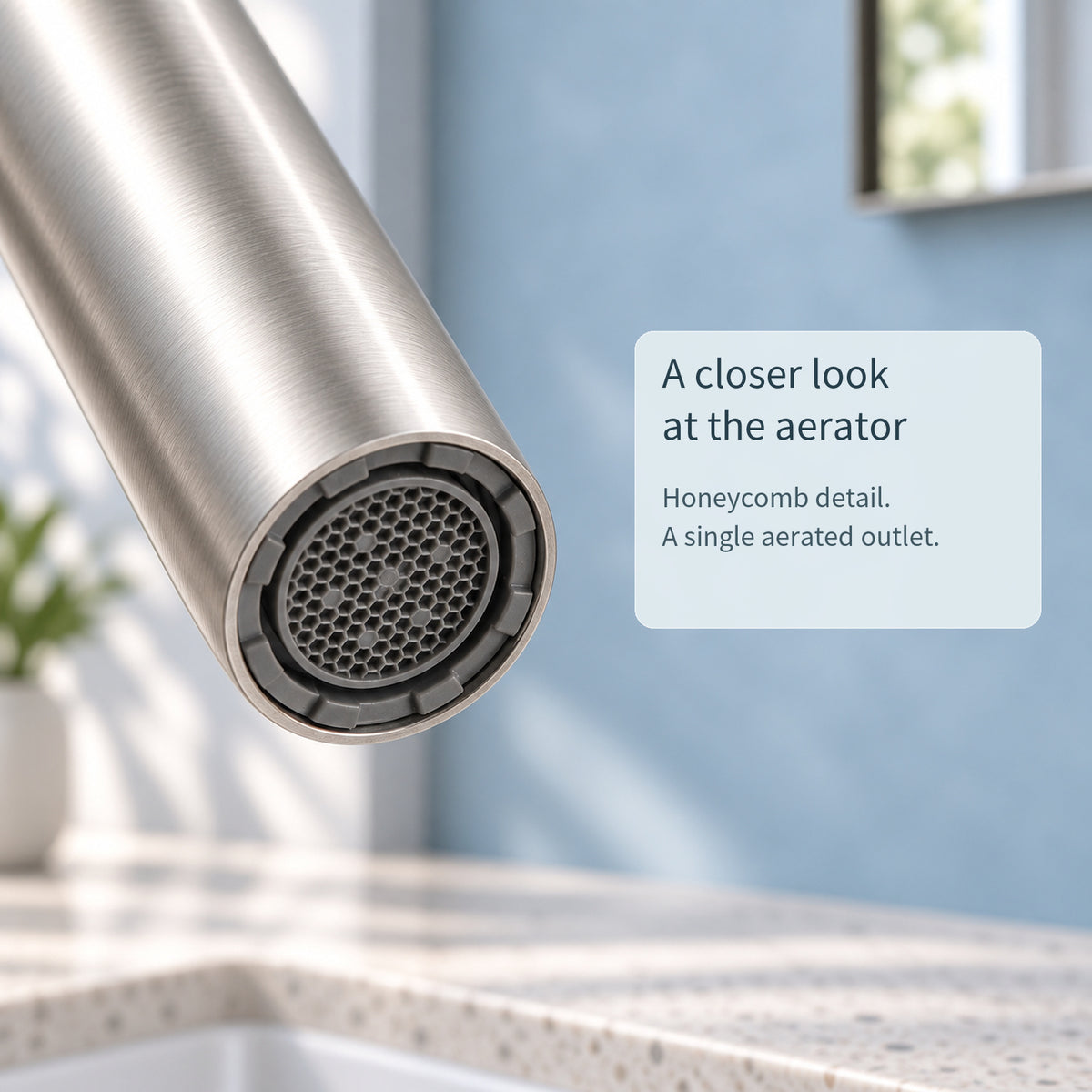 FILER Y2 Two-Hole Basin Faucet with Separate Control — aerator detail