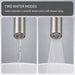 FILER flexible-neck basin faucet smooth stream and shower spray comparison