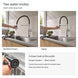 FILER L3 brass faucet aerated stream and spray with outlet close-up