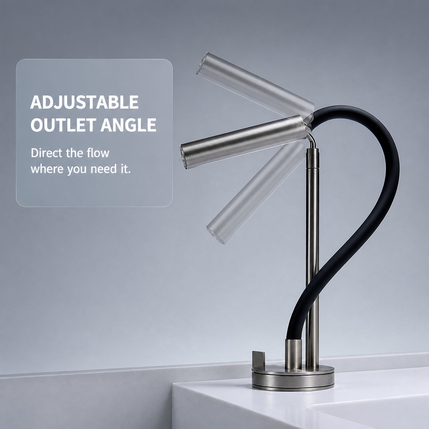 FILER flexible-neck basin faucet adjustable outlet angle