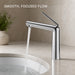 FILER solid-brass basin faucet smooth focused flow feature