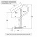 FILER flexible-neck basin faucet confirmed dimensions and wall clearance