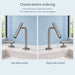 FILER Y2 Two-Hole Basin Faucet with Separate Control — left-side and right-side control comparison