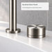 FILER brushed silver brass two-hole basin faucet — brushed finish and rotary control detail