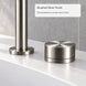 FILER brushed silver brass two-hole basin faucet — brushed finish and rotary control detail