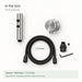 FILER P2 Dual-Button Bidet Sprayer with 1.5 m Hose — included components