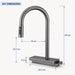 FILER LY-003 kitchen faucet key dimensions diagram