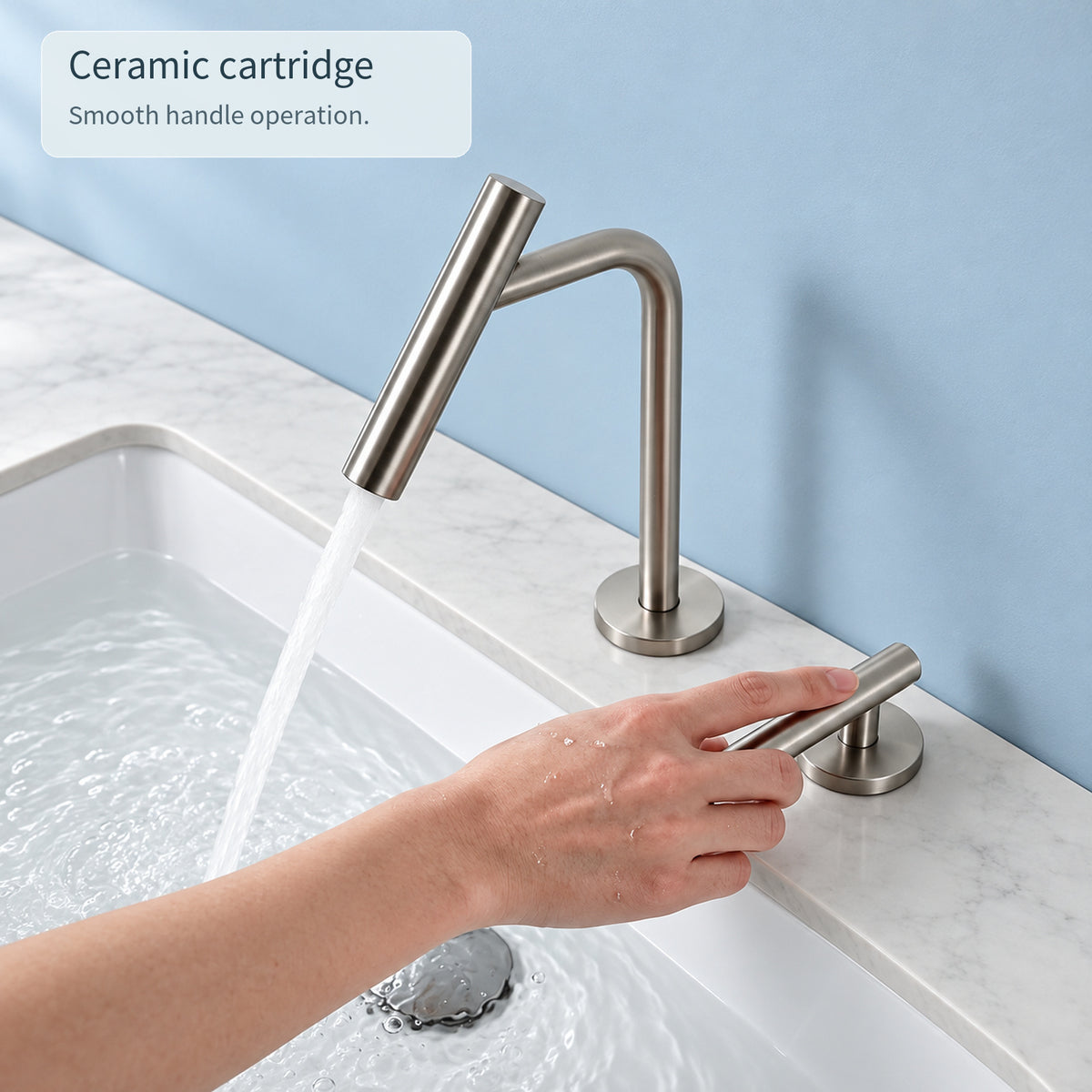 FILER Y2 Two-Hole Basin Faucet with Separate Control — ceramic cartridge