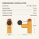 Golden Dog Standard basin faucet dimensions and installation measurements