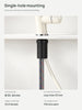 Single-hole mounting and verified connection sizes