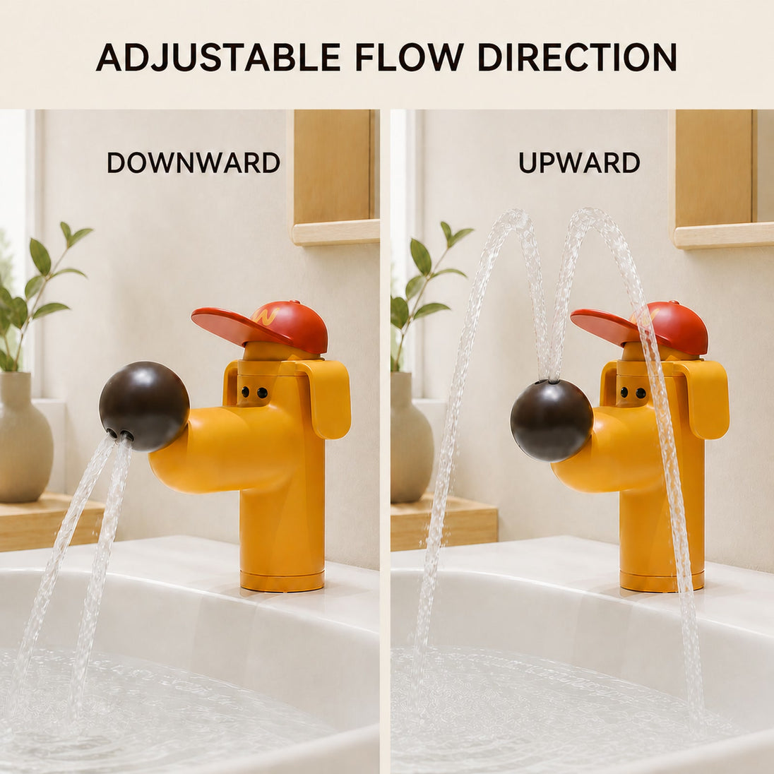Golden Dog Standard faucet with downward and upward flow direction positions