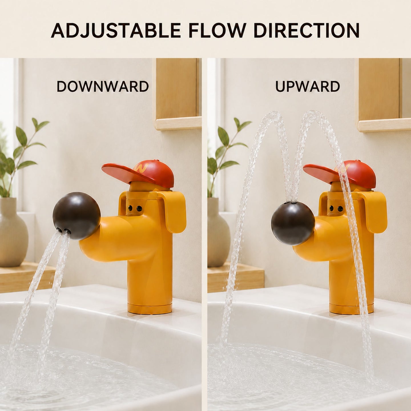 Golden Dog Standard faucet with downward and upward flow direction positions