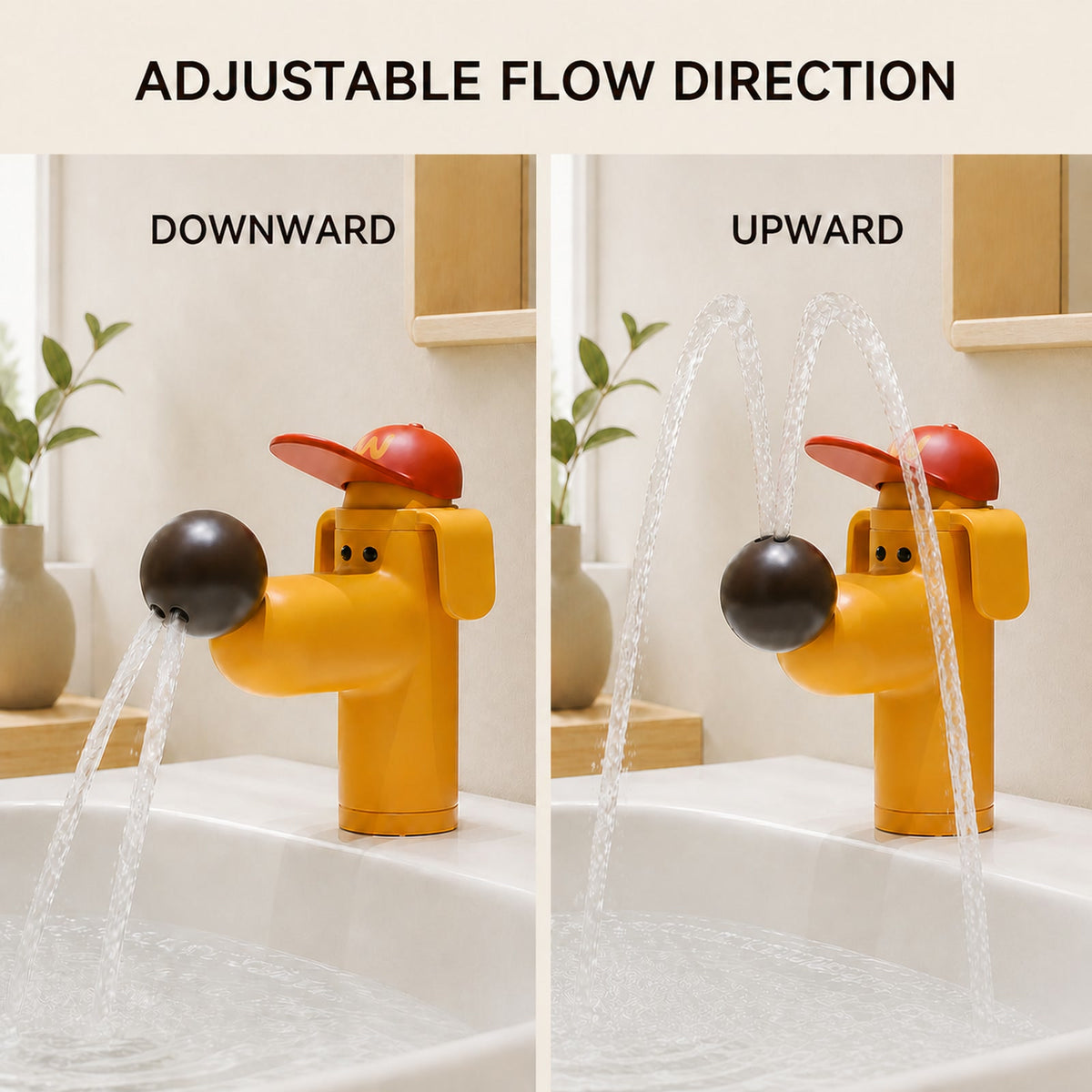 Golden Dog Standard faucet with downward and upward flow direction positions
