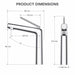 FILER solid-brass basin faucet confirmed dimensions