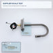 FILER LY-003 gunmetal kitchen faucet shown on the supplier digital scale
