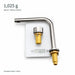 FILER brushed silver brass two-hole basin faucet — supplier weighing photograph and packaged weight
