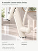 Cream-white painted finish and chrome details at a bathroom vanity