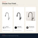 Chrome, matte black and gunmetal gray faucet finish comparison