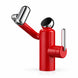 FILER Articulated Basin Faucet with Digital Temperature Display — Standard / Red — white-background product view