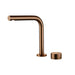 FILER brushed rose gold brass two-hole basin faucet — white-background product view