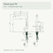 FILER Pull-Out Kitchen Faucet with Optional Filtered-Water Outlet — dimensions