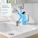 FILER Articulated Basin Faucet with Digital Temperature Display — articulated-arm adjustment