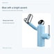 FILER Articulated Basin Faucet with Digital Temperature Display — blue finish detail