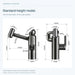 FILER Articulated Basin Faucet with Digital Temperature Display — dimensions