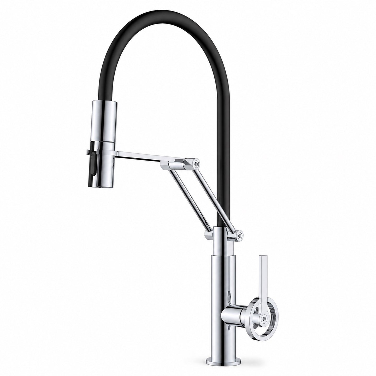 FILER articulated kitchen faucet chrome hot-and-cold-only version white-background view