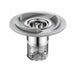 FILER grey spiral odour-blocking floor drain insert on white background