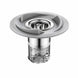 FILER grey spiral odour-blocking floor drain insert on white background