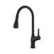 Matte black high-arc three-mode pull-down kitchen faucet