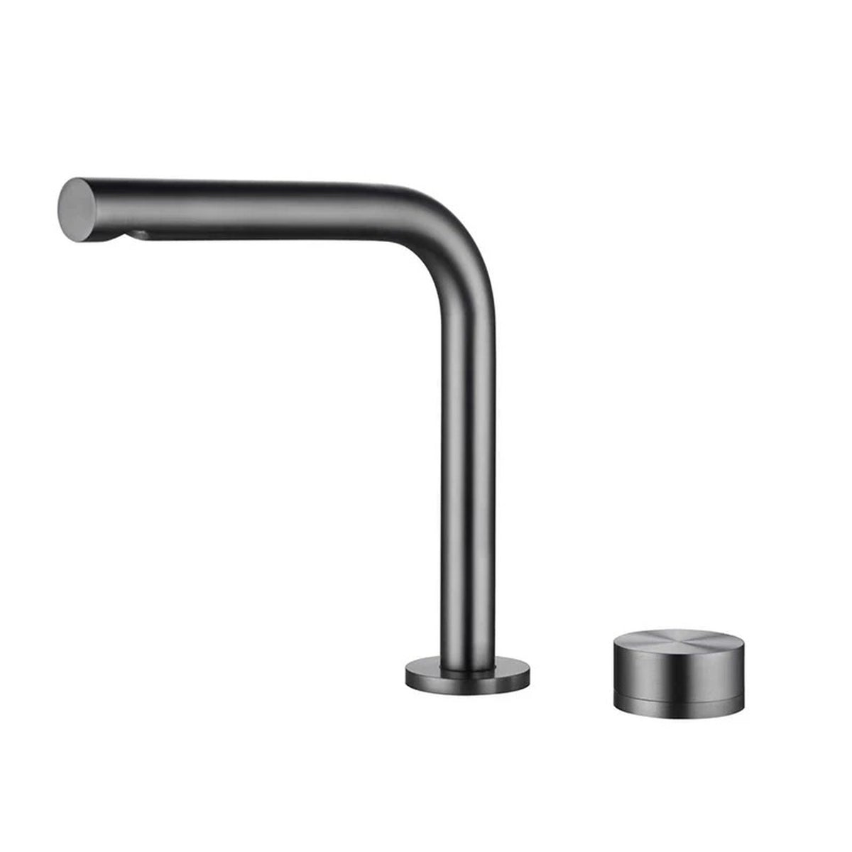 FILER gunmetal brass two-hole basin faucet — white-background product view
