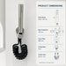 FILER rotary brass bidet sprayer with black coiled hose — product dimensions and G1/2 connections