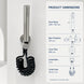FILER rotary brass bidet sprayer with black coiled hose — product dimensions and G1/2 connections