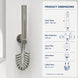 FILER rotary brass bidet sprayer brushed silver with gray coiled hose — dedicated configuration dimensions