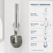 FILER rotary brass bidet sprayer polished silver with gray coiled hose — dedicated configuration dimensions