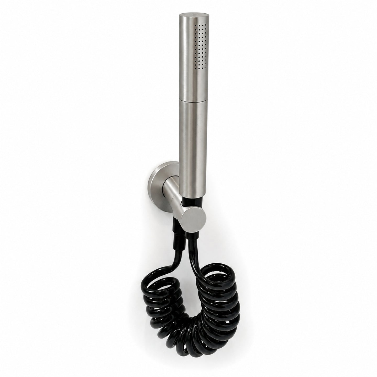 FILER rotary brass bidet sprayer with black coiled hose — white-background view