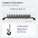 FILER push-button stainless steel bidet sprayer with black coiled hose — extended and stored reach