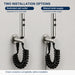 FILER push-button stainless steel bidet sprayer with black coiled hose — dedicated and shared supply installation