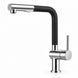 FILER Pull-Out Kitchen Faucet with Optional Filtered-Water Outlet — Standard 2-in-1 / Black / Chrome — white-background product view